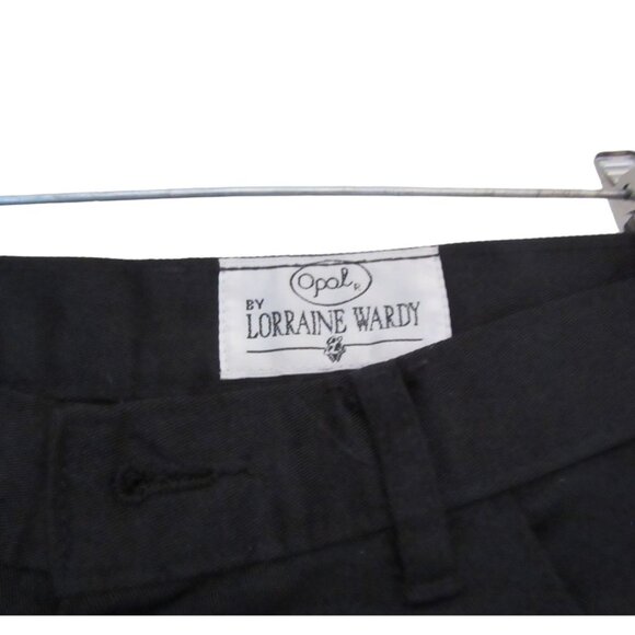 Vintage Opal Lorraine Wardy Black Shine Pants, Sz 4, Please Check Measurements - Picture 3 of 6
